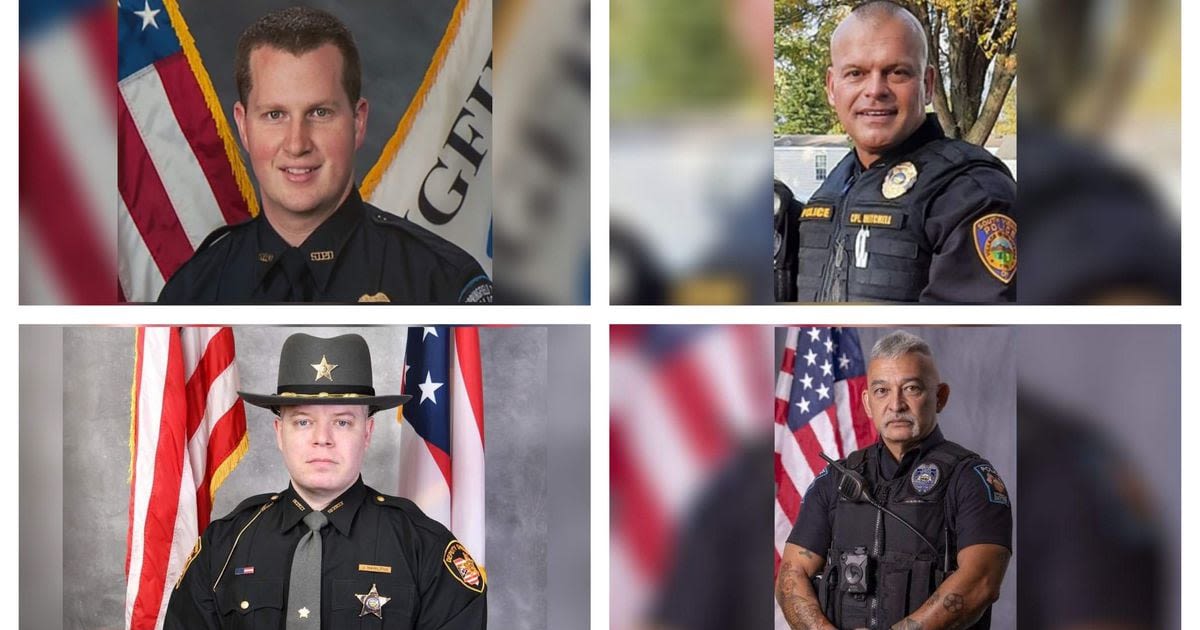 Five area police officers who died in line of duty, including one from 1957, honored today