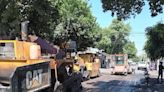 Reanudan trabajos de pavimentación en la calle Cuauhtémoc de Lerdo