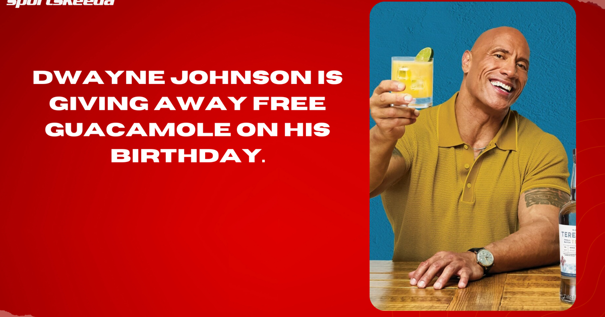 Dwayne Johnson is giving away free guacamole on his birthday.