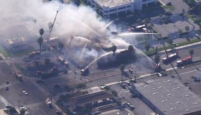 Fire damages businesses at Anaheim strip mall