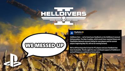 PlayStation Cancels Mandatory PSN Accounts In Helldivers 2
