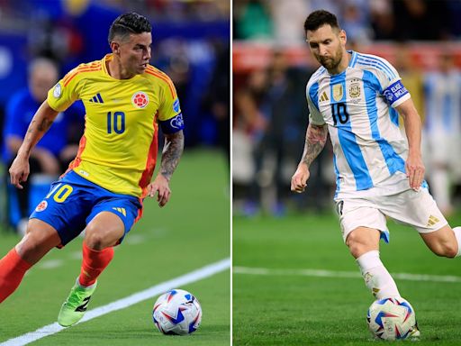 La Colombia de James Rodríguez desafía el reinado de la Argentina de Messi