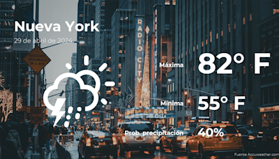 Pronóstico del tiempo en Nueva York para este lunes 29 de abril - El Diario NY