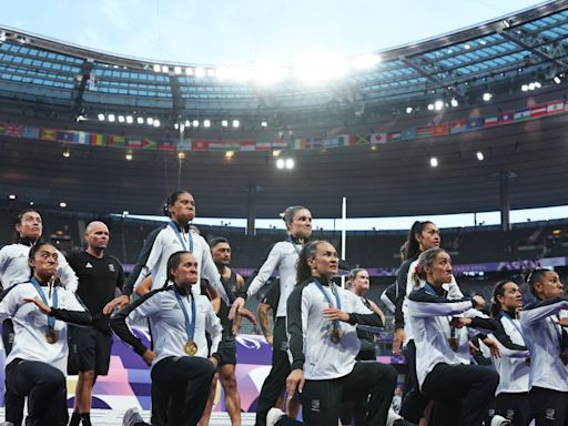 New Zealand’s women’s rugby team performed an exhilarating Haka after their gold medal win