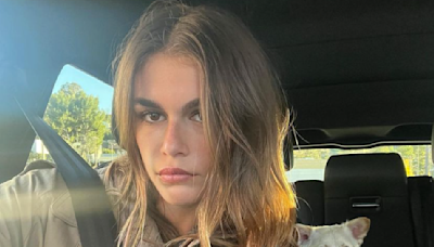 Kaia Gerber has gone against tradition, dyeing her hair darker for summer 2024