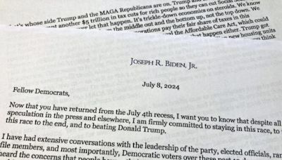 Read the letter President Biden sent to House Democrats telling them to support him in the election