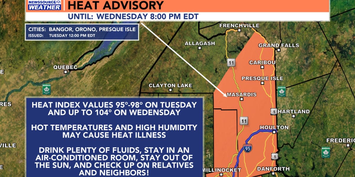 Summer Heat and Humidity Build in for the Middle of the Work Week