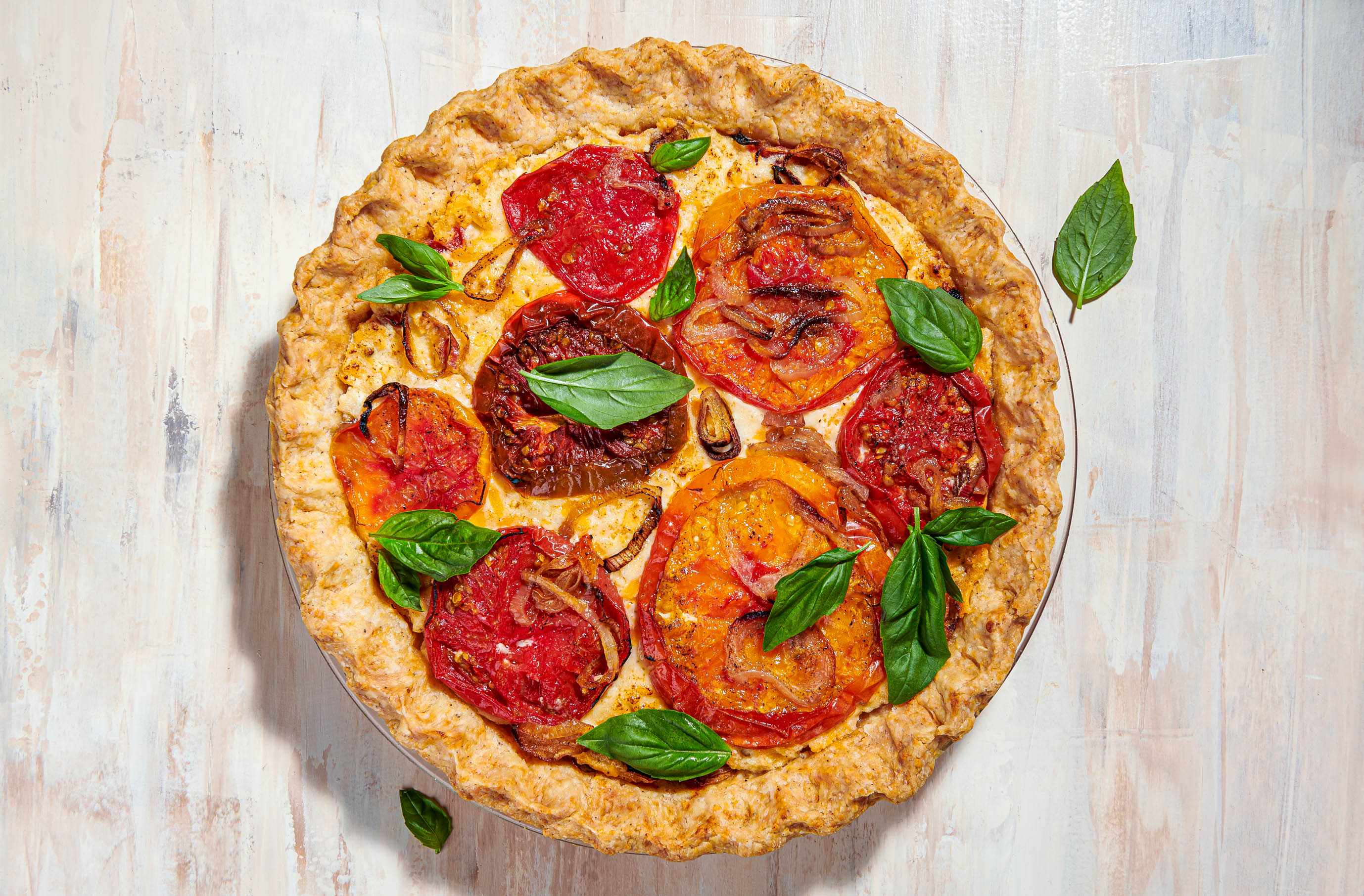 Roasted Tomato Pie With Cheddar-Parmesan Crust