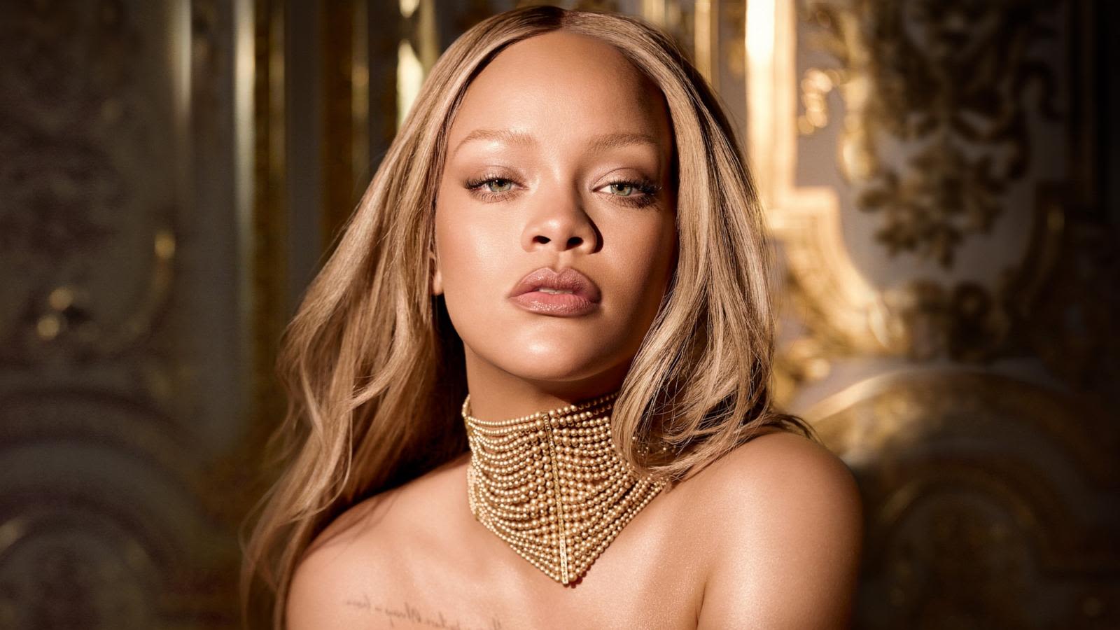 Rihanna glows in gold for new Dior J'Adore fragrance campaign film