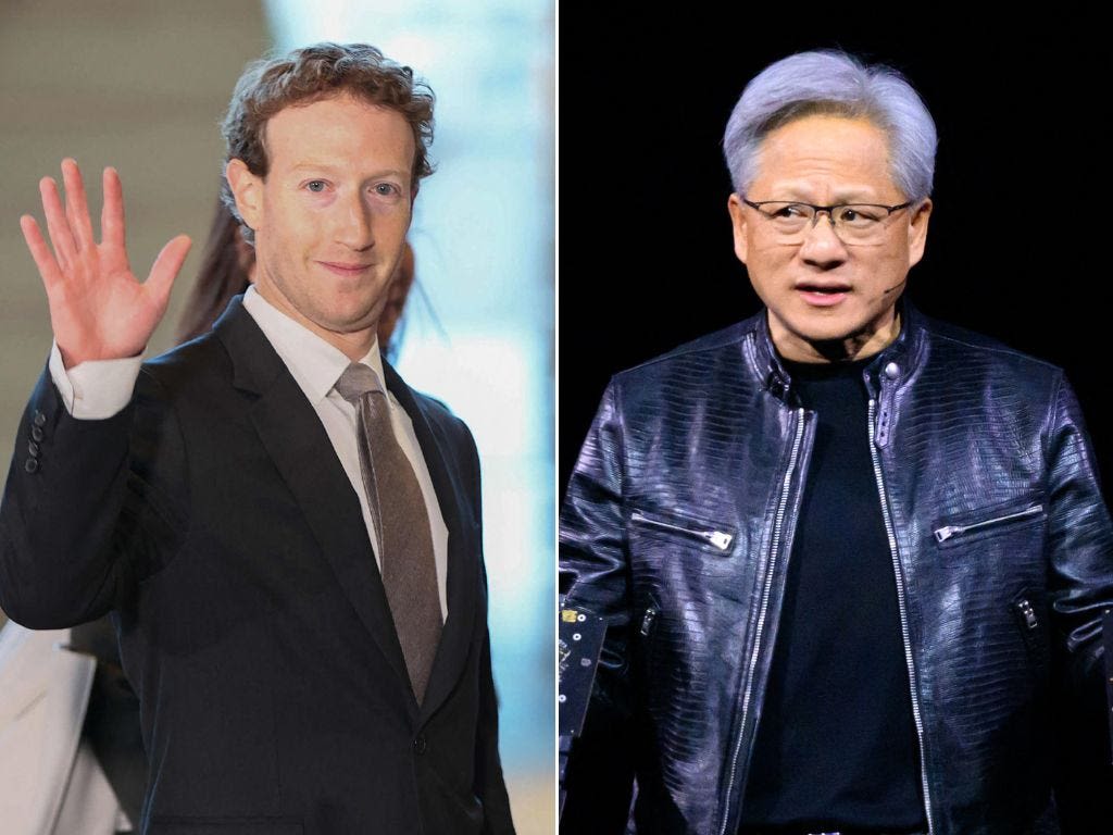 After Jensen Huang's Nvidia wipeout, no one has gained more wealth than Mark Zuckerberg in 2024 — becoming $54 billion richer