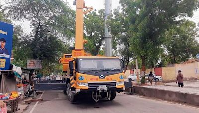 Phone service tower removed at Sriganganagar