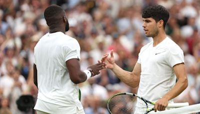 What Frances Tiafoe cheekily told Carlos Alcaraz at net after Wimbledon thriller