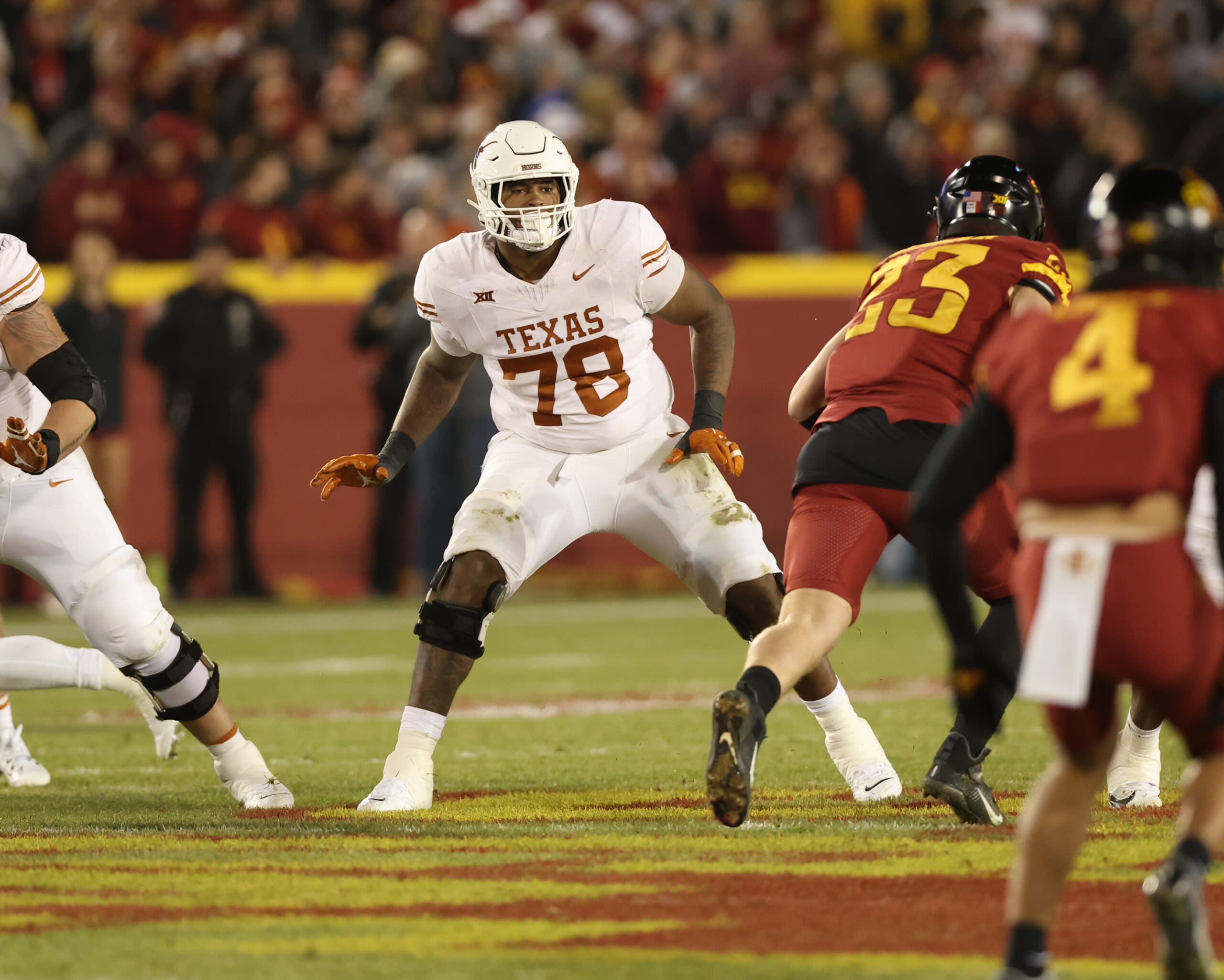 Texas offensive tackle Kelvin Banks has allowed just two QB hits since 2022