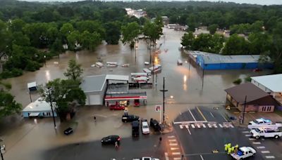 Evacuations ordered, homes damaged in Texas as rivers surge to Hurricane Harvey levels. And more rain is on the way