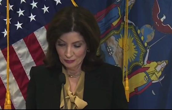 Is New York Gov. Kathy Hochul considering sending in the National Guard to respond to on-campus protests?