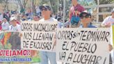 Pobladores de Leoncio Prado marchan pidiendo conclusión de obras paralizadas