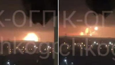 Watch fireball as Ukraine blitzes ANOTHER Putin region sparking evacuations