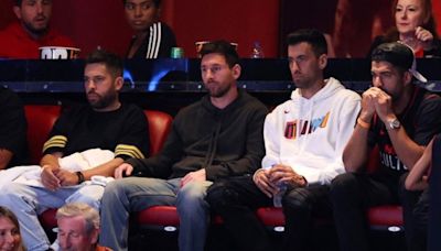 Lionel Messi, Luis Suárez y sus compañeros del Inter Miami fueron a ver un partido de NBA