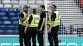 Protestor chains himself to a goalpost ahead of Scotland-Israel women’s match