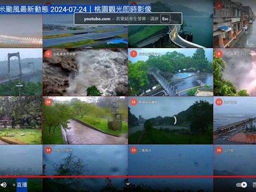 桃園「鏡頭君」直播凱米動態 網友搶看石門水庫放水