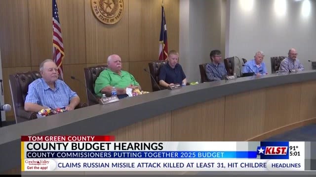 Tom Green County budget hearings for the 2025 budget