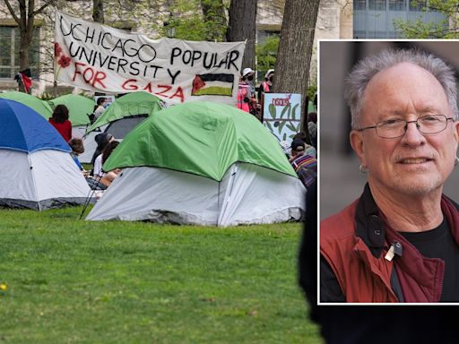 Obama-connected professor who led radical group that bombed US speaks at anti-Israel encampment