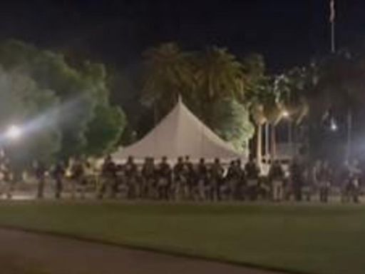 Police use tear gas to disperse protesters at University of Arizona Tucson