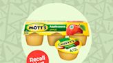 Mott's Applesauce Recalled Due to Elevated Levels of Patulin