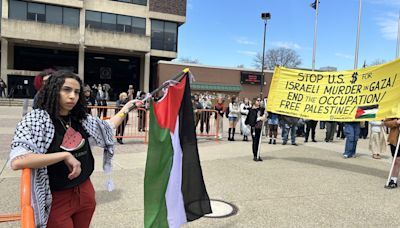 'SUNY hear us loud': Buffalo State University students hold peaceful Pro-Palestine walkout