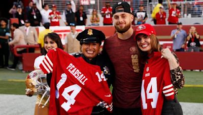 Nine days after being shot, 49ers' Ricky Pearsall honors those who saved his life