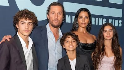 Camila Alves' daughter Vida, 14, is a dead ringer for her famous mom as they support Matthew McConaughey at fundraiser in Austin