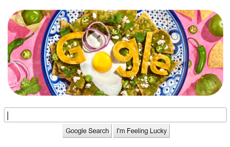 Eat up this Google logo made of chilaquiles
