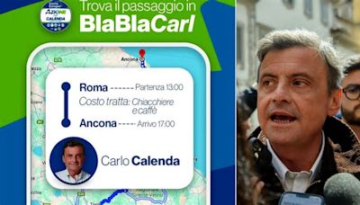 La campagna elettorale "BlaBla Carl" di Calenda: "Io metto la macchina, voi pagate il caffè"