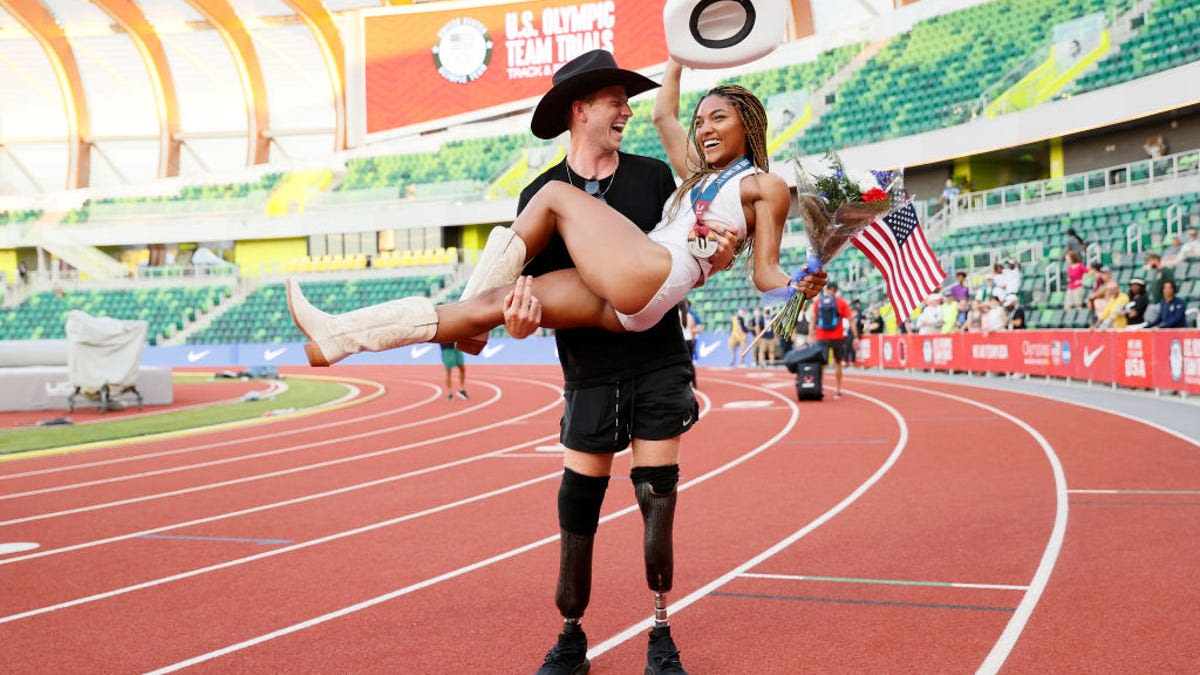 5 Facts You Probably Didn’t Know About Olympians Tara Davis-Woodhall and Hunter Woodhall