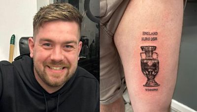 England supporter declares confidence in Euros win with tattoo… before final