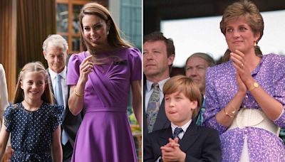 Royal Then and Now! Kate Middleton and Princess Charlotte Match Princess Diana's Mom Moment with Prince William