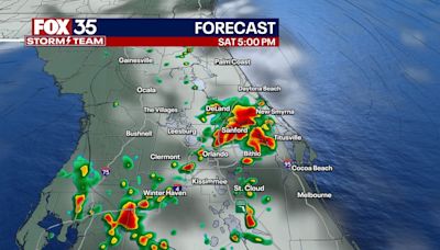 Orlando Weather: High humidity levels with showers and storms possible Saturday afternoon