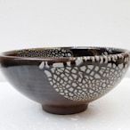 《 拾 德 》--瓦斯窯--褐釉梅皮茶碗