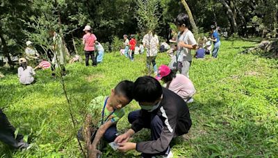 東勢林場「保護大地 小樹加油」 帶領小朋友體驗照顧小樹苗