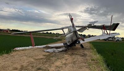 Crop duster plane in Sutter County hits truck after failed takeoff