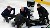 Stars defeat Panthers 6-4; Dallas goalie carted off ice