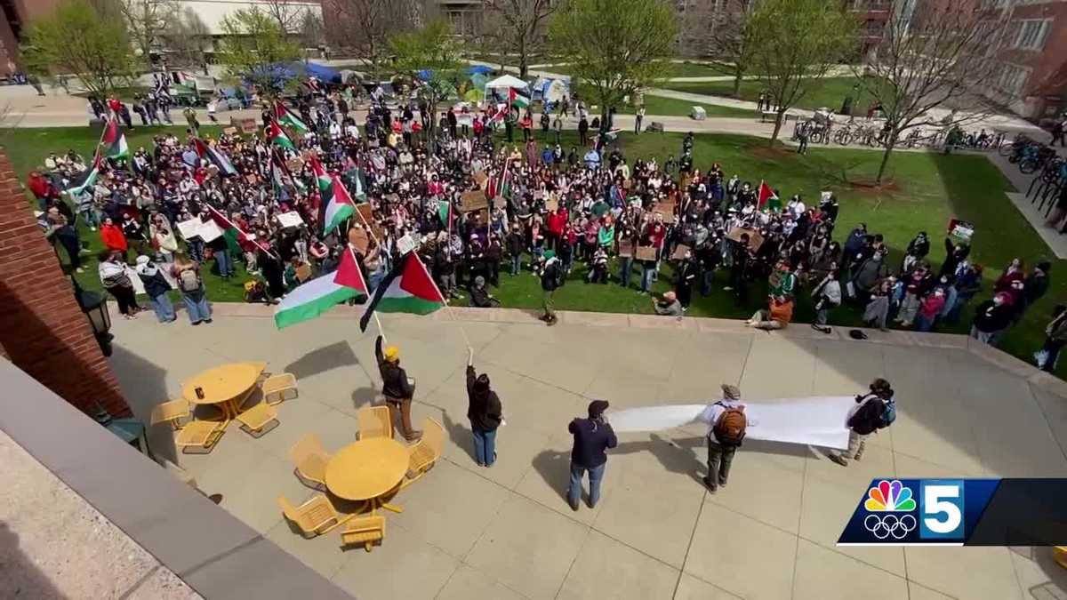UVM students call for new commencement speaker as pro-Palestine protests continue at VT colleges