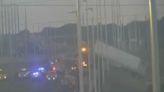 LIVE: Semi hangs over side of overpass on Polk Parkway