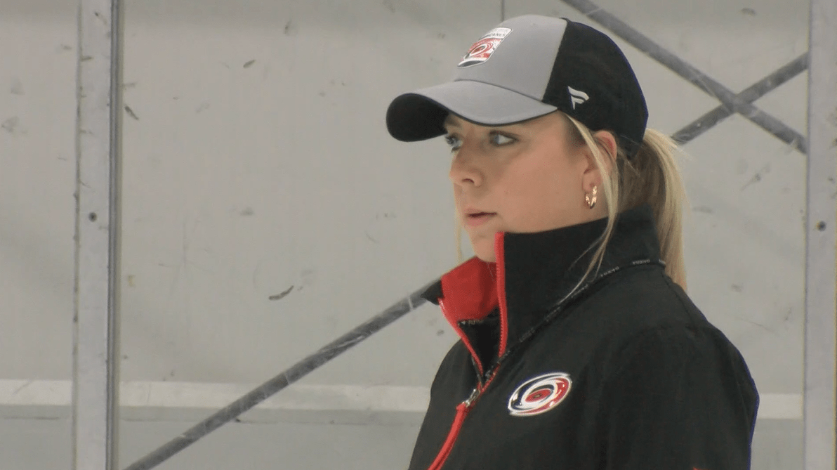 ‘Awesome opportunity’: Female hockey coach lending hand at Carolina Hurricanes development camp