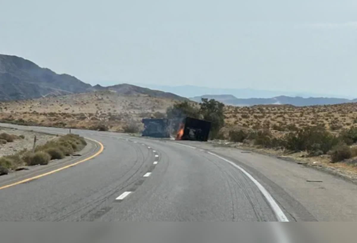 Interstate 15 Shut Down Near Nevada-California Border Due to Semi-Truck Fire, Disrupting Travel Plans