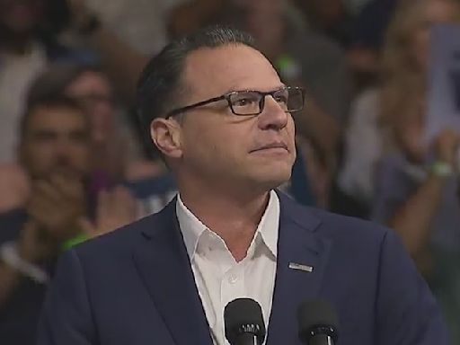 Josh Shapiro speaks at Philadelphia rally after being passed up for Vice President nominee