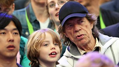 Mick Jagger and his son Deveraux catch the Olympic games in Paris