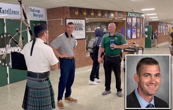 Illinois students hire bagpiper to follow high school principal around in noisy senior prank