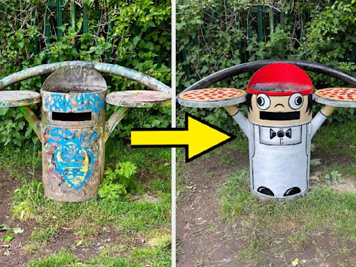 You HAVE To See How This Street Artist Turns Pipes, Curbs, And Sewer Grates Into Storybook Works Of Art