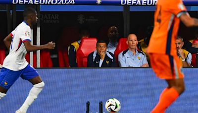 Kylian Mbappé stays on bench following broken nose as France draws with Netherlands at Euro 2024